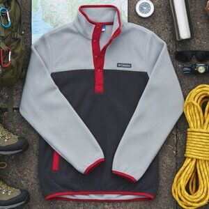Columbia Benton Springs Colorblock Snap Front Fleece Pullover - Small